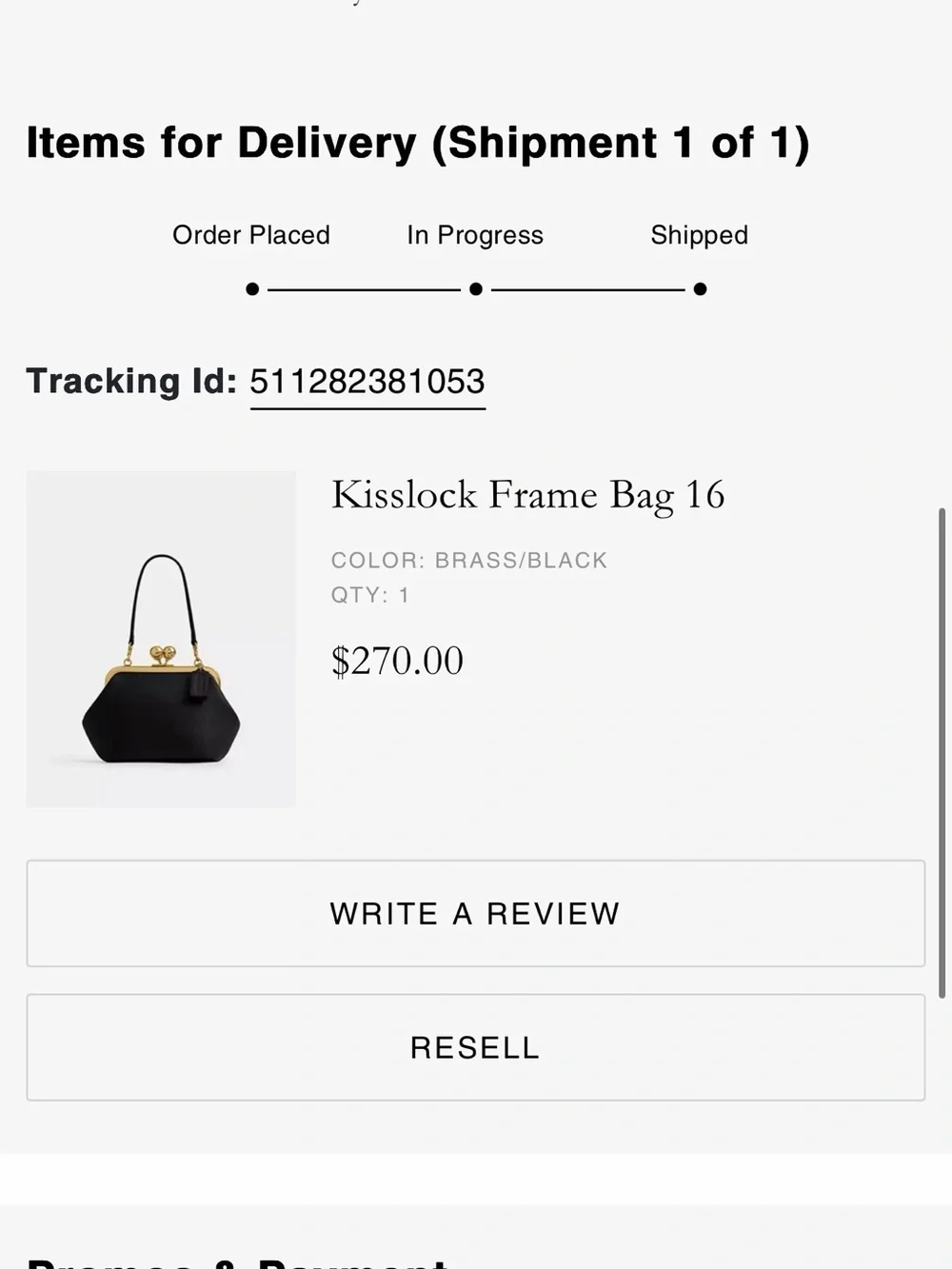 Coach Kisslock Frame 16 black